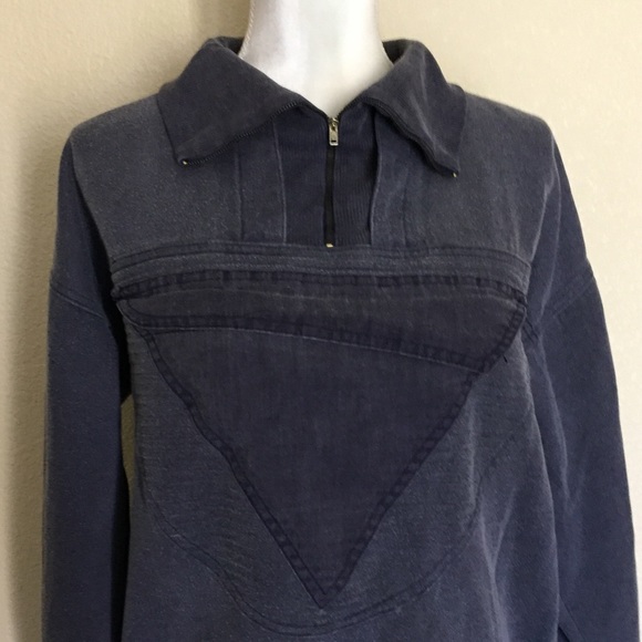 80’s Vintage Triangle Pocket Sweatshirt Distressed - Picture 4 of 8